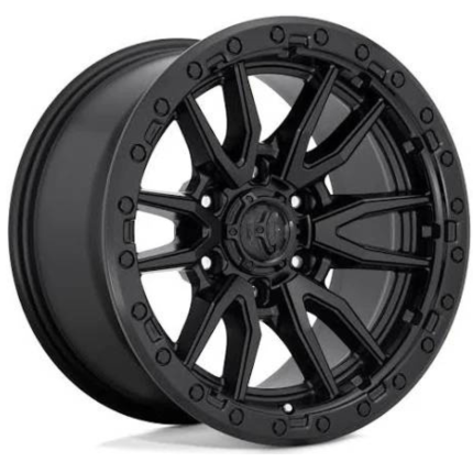 Matte Black Off-Road Wheel with Split Six-Spoke Design