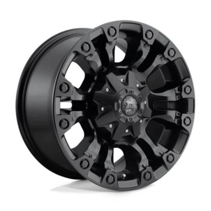 Premium Matte Black Off-Road Wheels with Split Six-Spoke Design